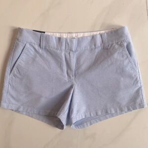 J. Crew NWT Light Blue Chambray Shorts 3 1/2" inseam size 6